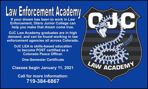 Otero Junior College Rattlers Rumor Law Enforcement Academy seconews.org 