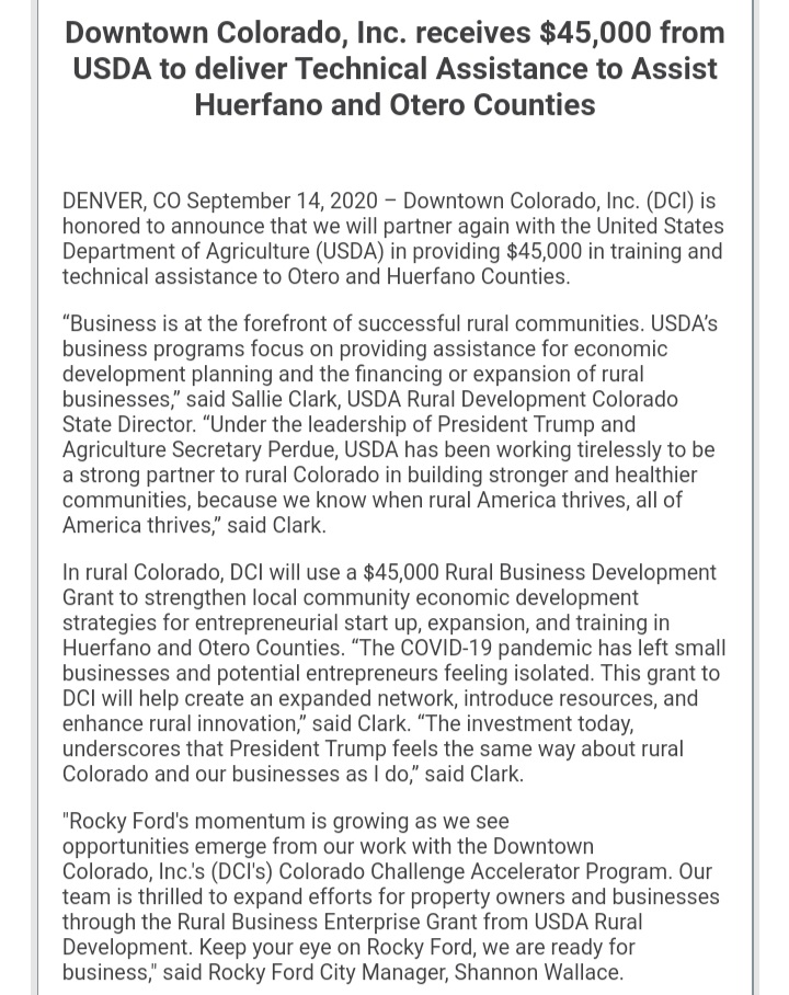 USDA Grant DCI seconews.org 