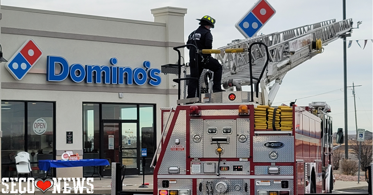 Domino's Donates to Creekside Smokehouse La Junta Fire Department