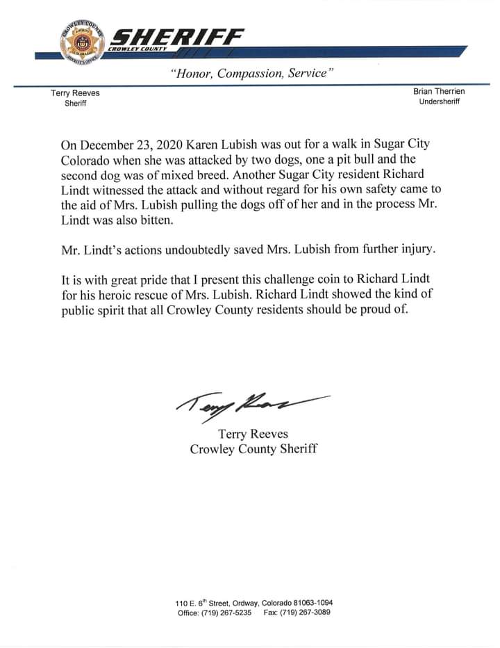 Crowley County Sherriffs Office Award SECO News seconews.org 