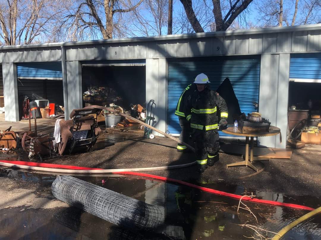 Rocky Ford Fire Department VS Storage Unit Fire 