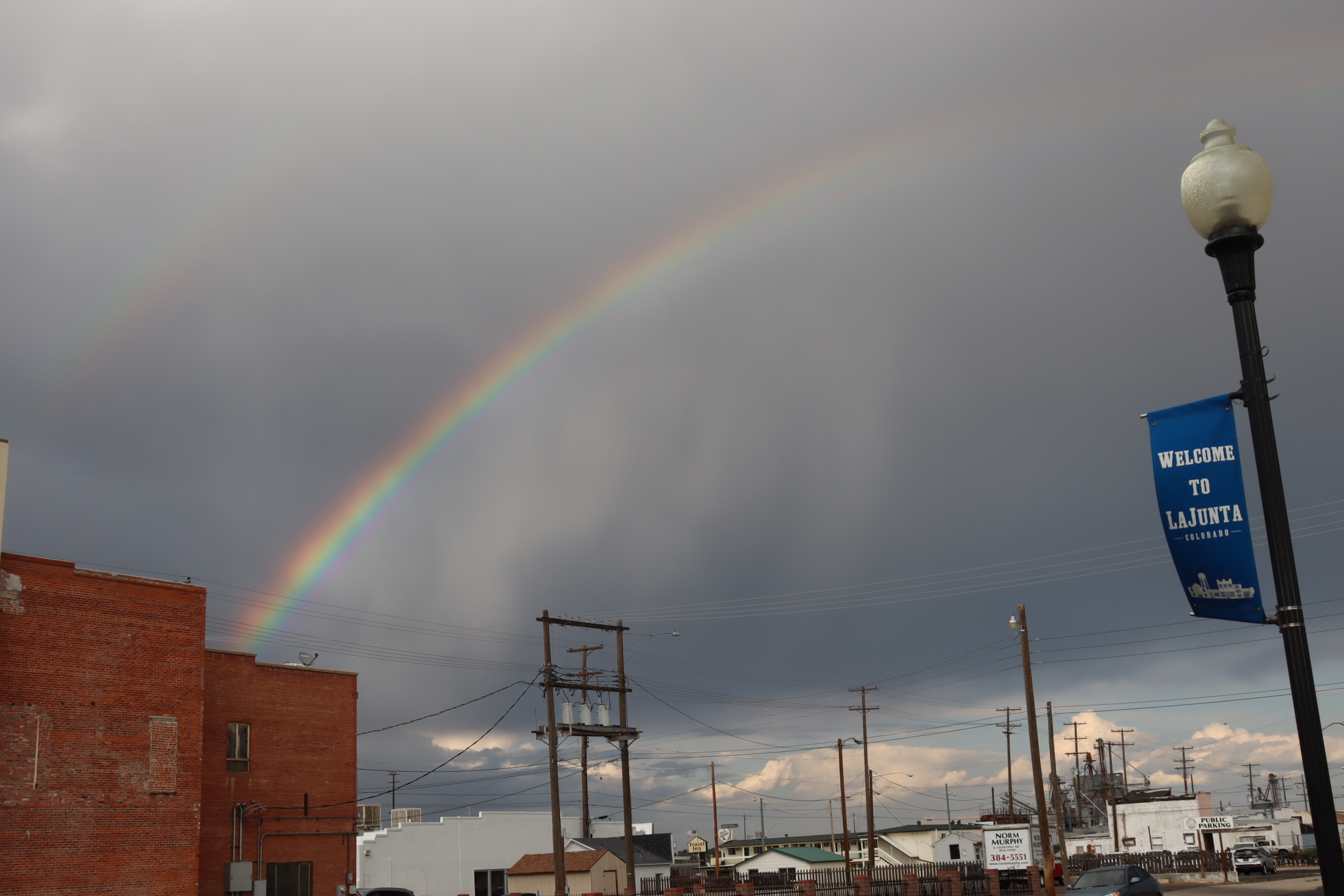 Dual Rainbows over La Junta Sept 28, 2021