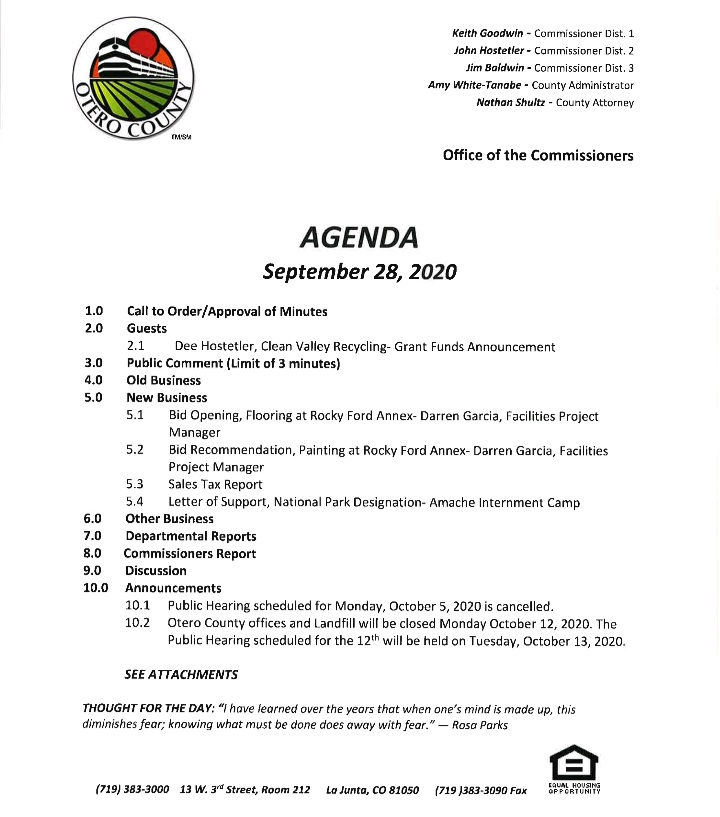 Otero County Commissioners meeting seconews.org