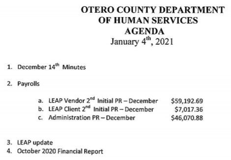 Otero County Department of Human Services Agenda Jan 4 2021 seconews.org 