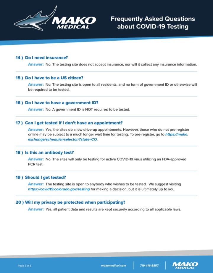 Macko COVID-19 Testing FAQ seconews.org