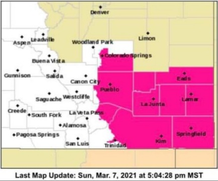 NWS of Pueblo Red Flag Warning SECO Weather 