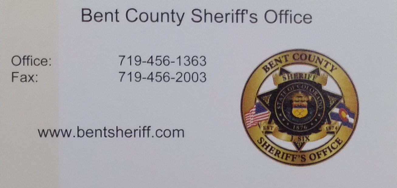 Bent County Sheriff’s Office Business Card