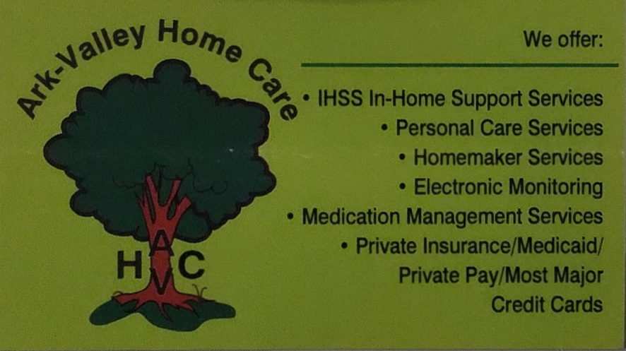 Arkansas Valley Home Care Business Card
