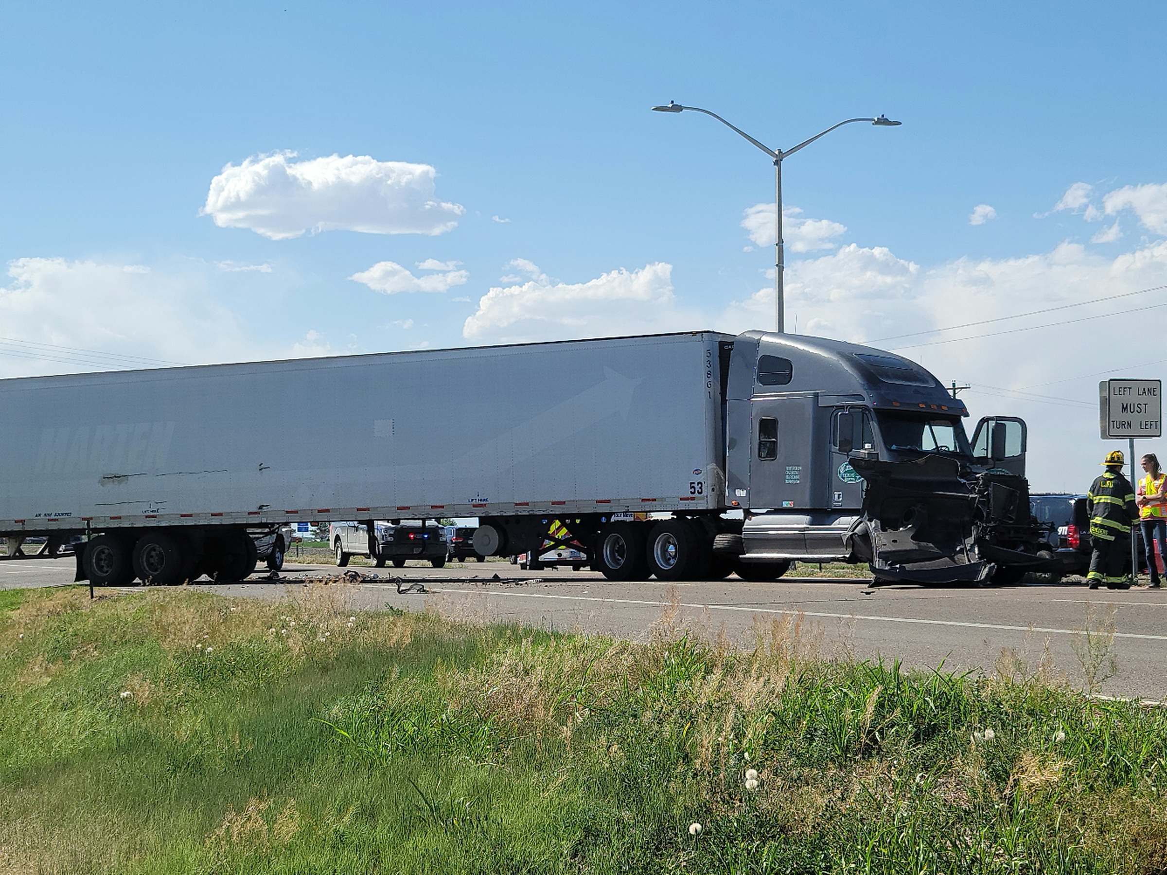 Semi VS Truck and Trailer on US 50 in La Junta