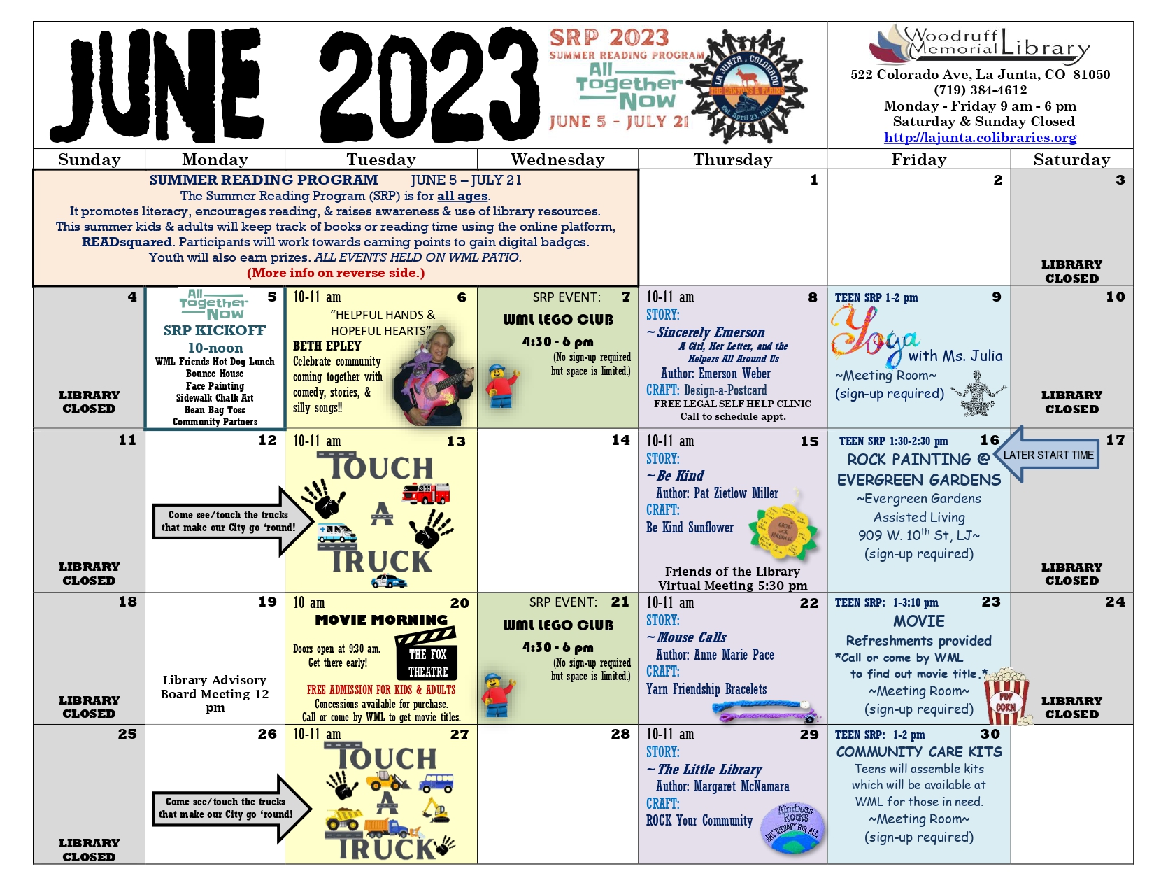 SECO NEWS - Woodruff Memorial Library Summer Reading Program + June Calendar