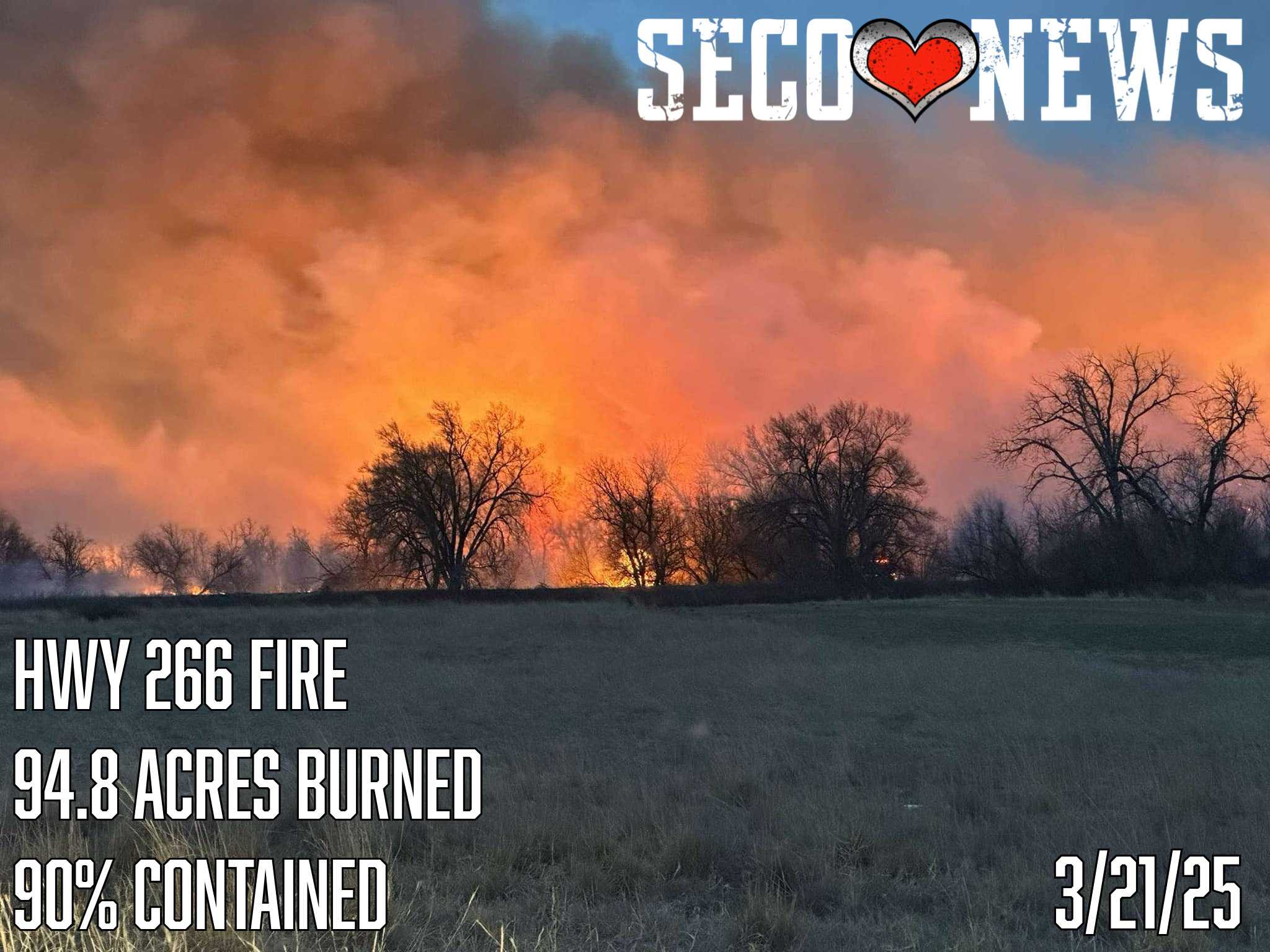 SECO NEWS - Rocky Ford Fire Dept Reports Hwy 266 Fire 90% Contained ...