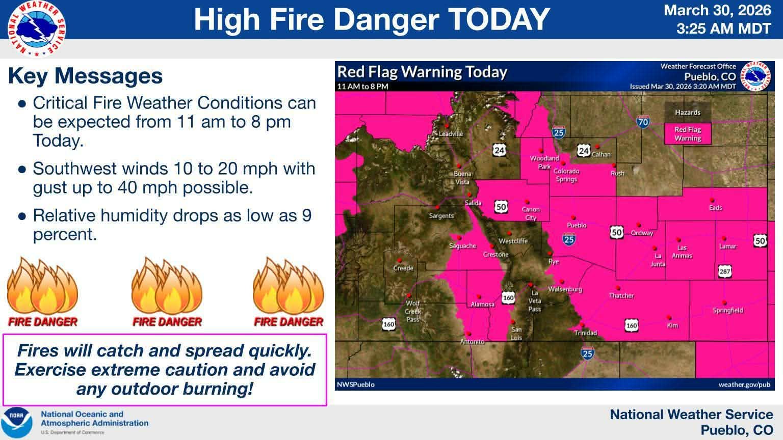 SECO NEWS - Red Flag Warning in Southern Colorado: High Fire Risk Today ...