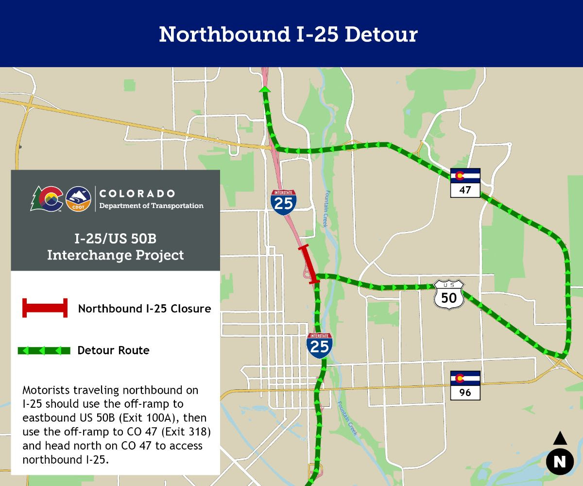 SECO NEWS - I-25 Nightly Closures in Pueblo Nov. 7–9 for US 50B Bridge ...