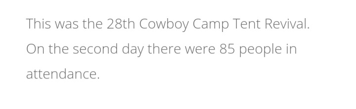 Cowboy Camp Tent Revival seconews.org 